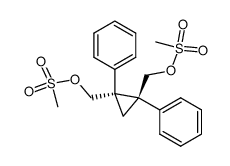 ((1R,2R)-1,2-diphenylcyclopropane-1,2-diyl)bis(methylene) dimethanesulfonate结构式