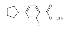 2-氯-4-(1-吡咯烷基)苯甲酸甲酯结构式