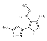 METHYL 3-METHYL-5-(5-METHYLISOXAZOL-3-YL)-1H-PYRAZOLE-4-CARBOXYLATE structure