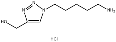 (1-(5-aminopentyl)-1h-1,2,3-triazol-4-yl)methanol hydrochloride Structure
