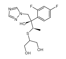 (2R,3R)-2-(2,4-difluorophenyl)-3-[[2-hydroxy-1-(hydroxymethyl)ethyl]thio]-1-(1H-1,2,4-triazol-1-yl)-2-butanol Structure