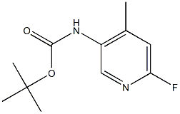 (6-Fluoro-4-methyl-pyridin-3-yl)-carbamic acid tert-butyl ester结构式