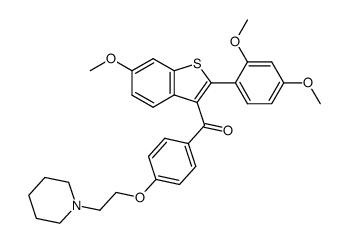 [2-(2,4-Dimethoxyphenyl)-6-methoxybenzo[b]thien-3-yl] [4-[2-(1-piperidinyl)ethoxy]phenyl]methanone Structure