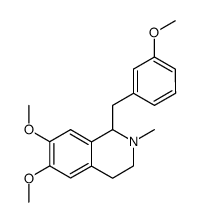 1,2,3,4-tetrahydro-6,7-dimethoxy-1-(3-methoxybenzyl)-2-methylisoquinoline结构式