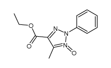 4-Methyl-2-phenyl-5-ethoxycarbonyl-1,2,3-triazole-3-oxide结构式