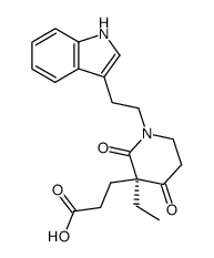 (R)-3-ethyl-1-[2-(1H-indol-3-yl)ethyl]-2,4-dioxo-3-piperidinepropanoic acid Structure