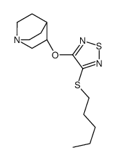 3-(1-azabicyclo[2.2.2]octan-3-yloxy)-4-pentylsulfanyl-1,2,5-thiadiazole结构式