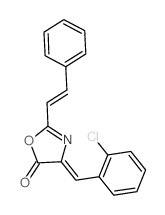 5(4H)-Oxazolone,4-[(2-chlorophenyl)methylene]-2-(2-phenylethenyl)- Structure