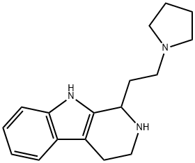 1-(2-Pyrrolizinoethyl)-1,2,3,4-tetrahydro-β-carboline结构式