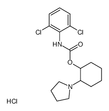 2-(pyrrolidin-1-yl)cyclohexyl (2,6-dichlorophenyl)carbamate hydrochloride结构式