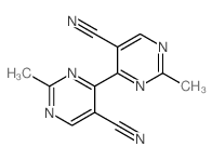 4-(5-cyano-2-methyl-pyrimidin-4-yl)-2-methyl-pyrimidine-5-carbonitrile structure