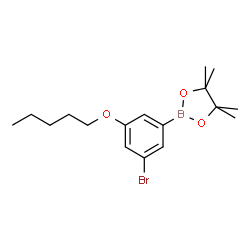 5-Bromo-3-pentyloxyphenylboronic acid pinacol ester结构式