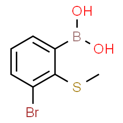 3-Bromo-2-(methylthio)phenylboronic aicd结构式