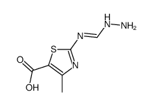 5-Thiazolecarboxylicacid,2-[(aminoiminomethyl)amino]-4-methyl-(9CI) structure