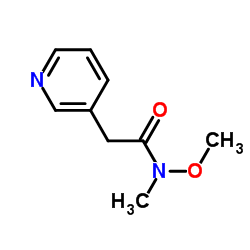N-Methoxy-N-methyl-2-(3-pyridinyl)acetamide structure