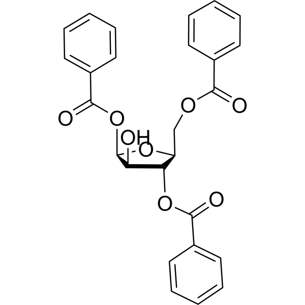 1,3,5-Tri-O-benzoyl-α-D-ribofuranose structure