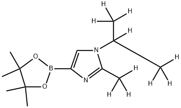 [1-(iso-Propyl)-2-methyl-d10]-imidazole-4-boronic acid pinacol ester结构式