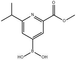 [2-(methoxycarbonyl)-6-(iso-propyl)pyridin-4-yl]boronic acid结构式