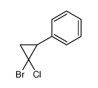 (2-bromo-2-chlorocyclopropyl)benzene Structure