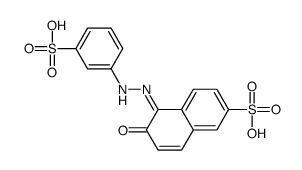 6-oxo-5-[(3-sulfophenyl)hydrazinylidene]naphthalene-2-sulfonic acid Structure