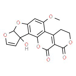 3,4,7a,10a-Tetrahydro-10a-hydroxy-5-methoxy-1H,12H-furo[3',2':4,5]furo[2,3-h]pyrano[3,4-c][1]benzopyran-1,12-dione structure