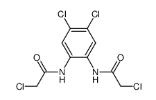 N,N'-bis(chloroacetyl)-4,5-dichloro-o-phenylenediamine Structure