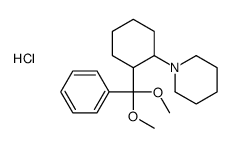 1-[2-[dimethoxy(phenyl)methyl]cyclohexyl]piperidine,hydrochloride Structure
