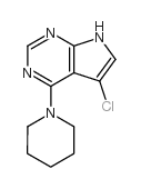 5-氯-4-哌啶-1-基-7H-吡咯并[2,3-d]嘧啶结构式