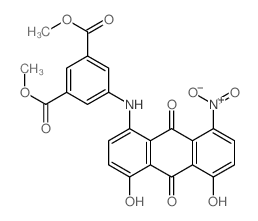 1,3-Benzenedicarboxylicacid, 5-[(9,10-dihydro-4,5-dihydroxy-8-nitro-9,10-dioxo-1-anthracenyl)amino]-,1,3-dimethyl ester Structure