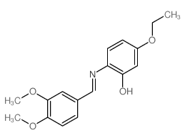 Phenol,2-[[(3,4-dimethoxyphenyl)methylene]amino]-5-ethoxy- Structure