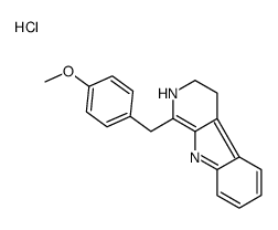 1-[(4-methoxyphenyl)methyl]-3,4-dihydro-2H-pyrido[3,4-b]indole,hydrochloride Structure