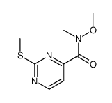 N-Methoxy-N-Methyl-2-(Methylthio)pyrimidine-4-carboxamide结构式