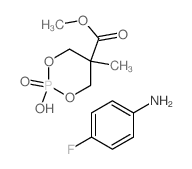 4-fluoroaniline; methyl 2-hydroxy-5-methyl-2-oxo-1,3-dioxa-2$l^C12H17FNO6P-phosphacyclohexane-5-carboxylate结构式