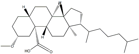 2α-Methoxy-5α-cholestan-19-oic acid structure