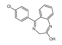 5-(4-chlorophenyl)-1,3-dihydro-1,4-benzodiazepin-2-one结构式