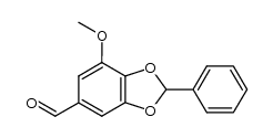 7-methoxy-2-phenylbenzo[d][1,3]dioxole-5-carbaldehyde结构式