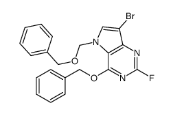 5H-Pyrrolo3,2-dpyrimidine, 7-bromo-2-fluoro-4-(phenylmethoxy)-5-(phenylmethoxy)methyl-结构式