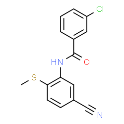 3-CHLORO-N-[5-CYANO-2-(METHYLSULFANYL)PHENYL]BENZENECARBOXAMIDE Structure