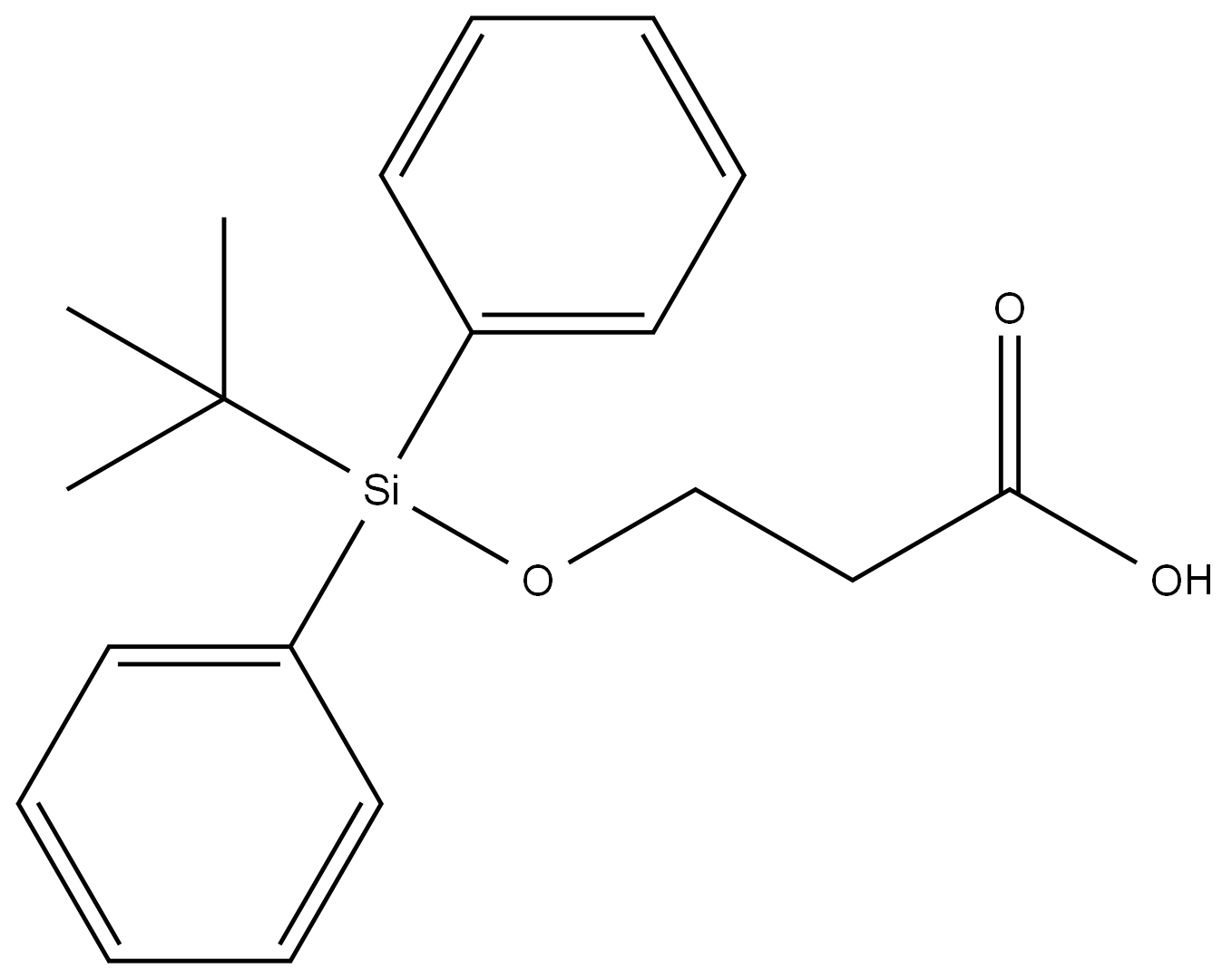 Propanoic acid, 3-[[(1,1-dimethylethyl)diphenylsilyl]oxy]- Structure