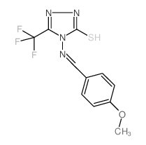 3H-1,2,4-Triazole-3-thione, 2,4-dihydro-4-[[(4-methoxyphenyl)methylene]amino]-5-(trifluoromethyl)- (en) Structure