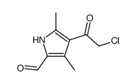 1H-Pyrrole-2-carboxaldehyde, 4-(chloroacetyl)-3,5-dimethyl- (9CI) structure