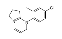 N-(4-chloro-2-methyl-phenyl)-N-prop-2-enyl-4,5-dihydro-3H-pyrrol-2-ami ne结构式