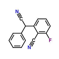 2-[CYANO(PHENYL)METHYL]-6-FLUOROBENZENECARBONITRILE Structure