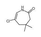 6-chloro-4,4-dimethyl-1,3,4,5-tetrahydro-2H-azepin-2-one结构式