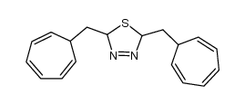 2,5-Bis(2,4,6-cycloheptatrien-1-ylmethyl)-Δ3-1,3,4-thiadiazolin结构式