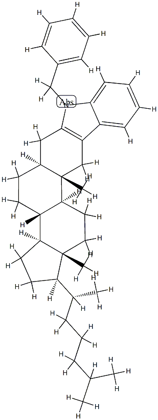 1'-Phenylmethyl-1'H-5α-cholest-2-eno[3,2-b]indole结构式