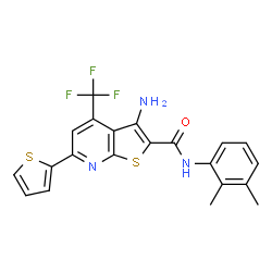 3-amino-N-(2,3-dimethylphenyl)-6-(2-thienyl)-4-(trifluoromethyl)thieno[2,3-b]pyridine-2-carboxamide picture