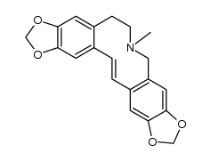 (14E)-6-methyl-5,6,7,8-tetrahydro-bis([1,3]dioxolo[4',5':4,5]benzo)[1,2-c,1',2'-g]azecine结构式