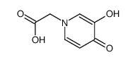 2-(3-hydroxy-4-oxopyridin-1-yl)acetic acid结构式