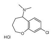 (8-chloro-2,3,4,5-tetrahydro-1-benzoxepin-5-yl)-dimethylazanium,chloride Structure